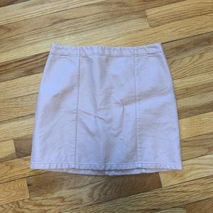 Faux leather blush skirt